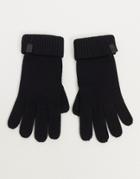 All Saints Merino Gloves In Black