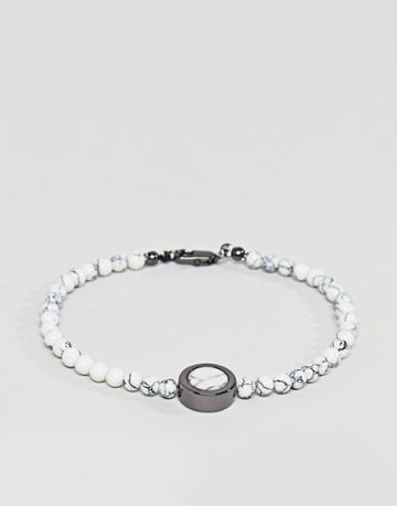 Aetherston Lapis Stone Beaded Bracelet - White