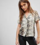 Boohoo Petite Animal Print Shirt - Multi