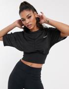 Asos Design Embroidered T Shirt Mini Dress-black