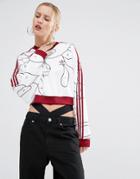 Adidas Originals X Rita Ora Paint Print Cropped Sweatshirt - Multi