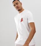 Asos Design Tall Valentines T-shirt With Hot Stuff Chilli Print - White