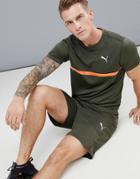 Puma Running Graphic T-shirt In Khaki 516944-05 - Green