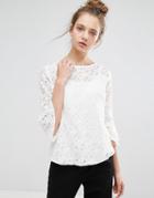 B.young Lace Blouse - White