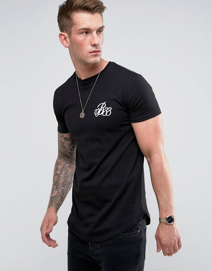 Bee Inspired Muscle Fit T-shirt In Black - Black