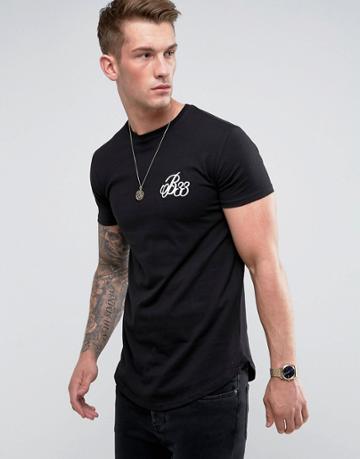 Bee Inspired Muscle Fit T-shirt In Black - Black
