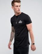 Bee Inspired Muscle Fit T-shirt In Black - Black