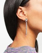 Topshop Shooting Star Drop Earrings In Silver