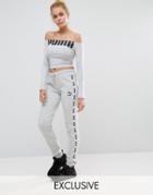 Puma Exclusive To Asos Taped Sweat Pants - Gray