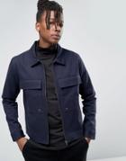 Only & Sons Utility Jacket With Large Pockets - Navy