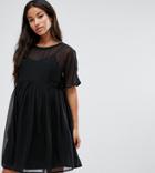 Asos Maternity Tall Woven Smock Dress - Black