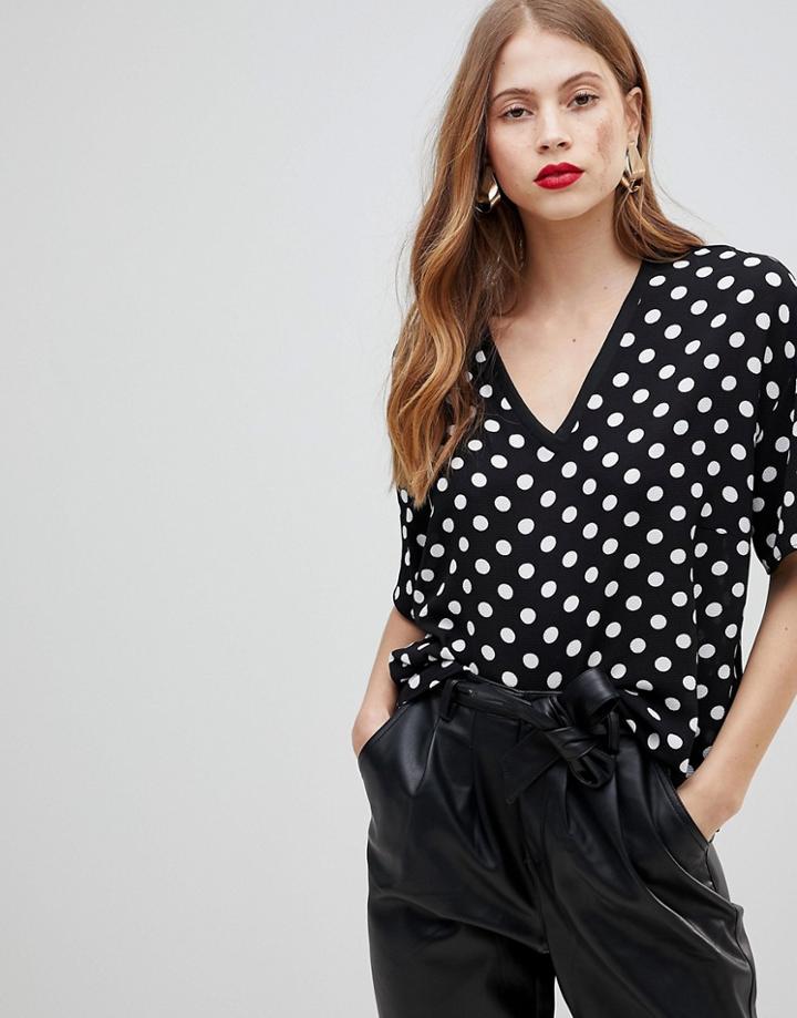 Y.a.s Spot Top - Black