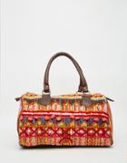 Raga Embroidered Barrel Bag - Multi