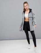 Only Play Long Hoodie Jacket - Gray