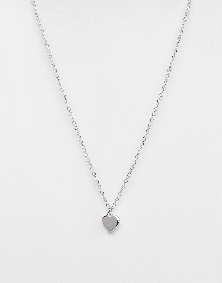 Ted Baker Hara Tiny Heart Pendant Necklace In Silver