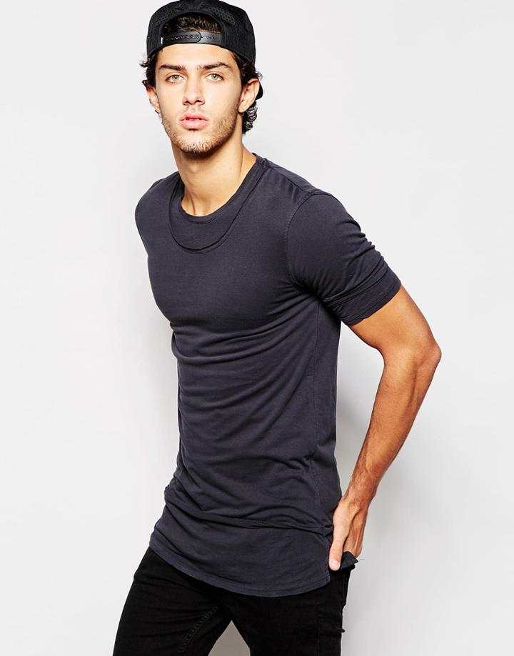 Minimum Double Layer T-shirt - Black
