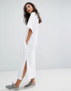 Puma T-shirt Maxi Dress In White - White