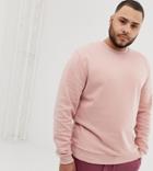Asos Design Plus Sweatshirt In Pink - Pink