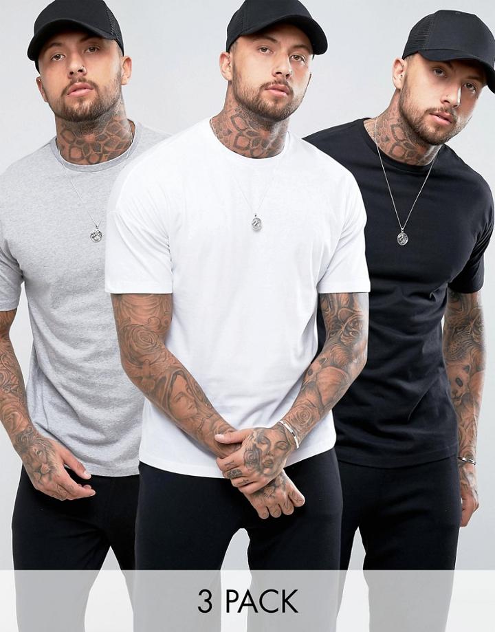 Asos Relaxed T-shirt 3 Pack Save - Multi