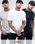 Asos Relaxed T-shirt 3 Pack Save - Multi