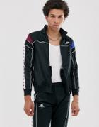 Kappa 222 Banda Merez Slim Track Jacket In Black