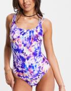 Figleaves Samui Tummy Control Swimsuit In Tie Dye-multi