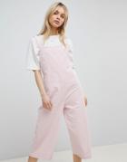 Nobody's Child Pinnafore Jumpsuit In Cord - Pink