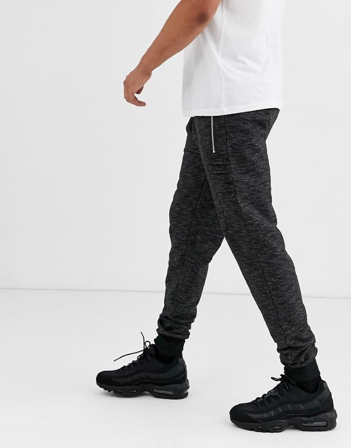 Le Breve Ribbed Jersey Cuffed Jogger-black
