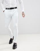 Asos Design Wedding Super Skinny Suit Trouser In Pastel Blue - Blue