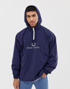 Fred Perry Over Head Hooded Jacket In Navy - Navy