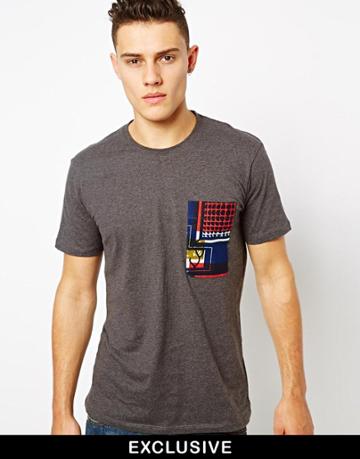 Bite By Dent De Man T-shirt With Patterned Pocket
