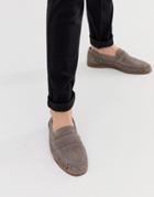 Silver Street Leather Woven Loafer In Gray