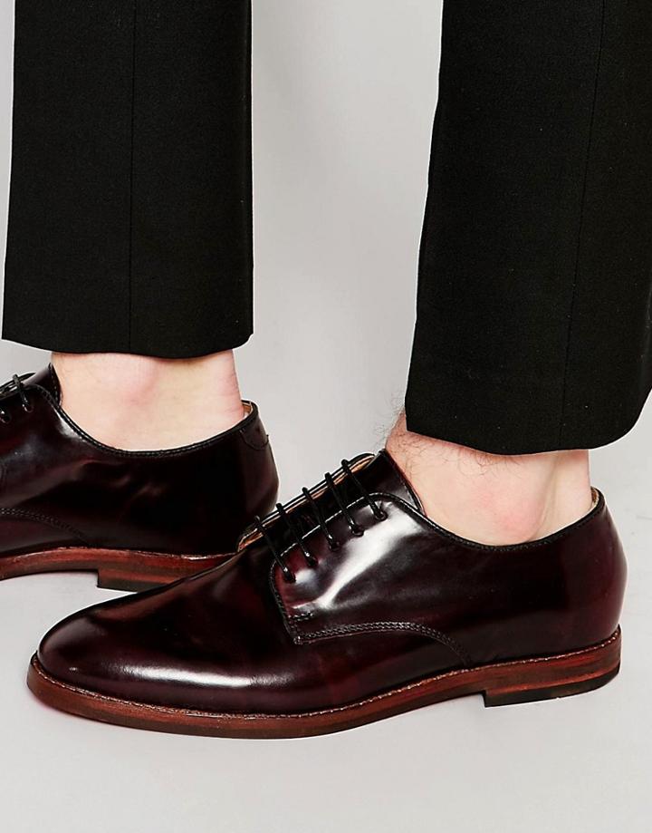 Hudson London Clay Derby Shoes - Red