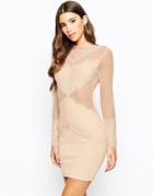Love Triangle Sneak A Peek Lace Dress - Black