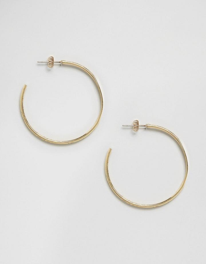 Pieces Pilua Hoop Earrings - Silver