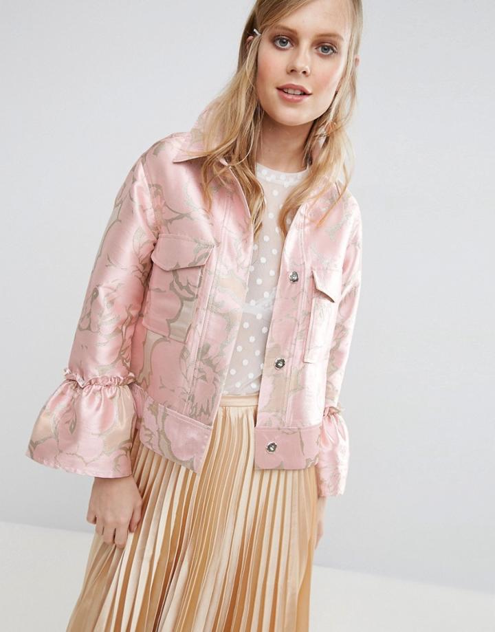 Asos Jacket In Occasion Jacquard - Multi