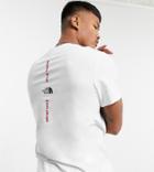 The North Face Vertical T-shirt In White Exclusive At Asos