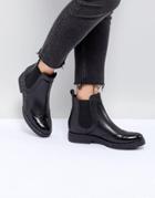 Dune London Quark Black Leather Studded Chelsea Boots - Black