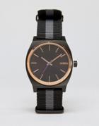 Nixon Time Teller Nato Stripe Watch - Black