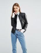 Selected Melanie Leather Jacket - Black