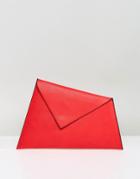 Asos Abstract Clutch Bag - Red