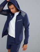 Asos 4505 Ultra Lightweight Running Jacket With Breathable Mesh - Navy