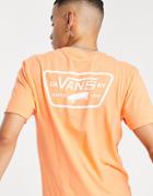 Vans Full Patch Logo Back Print T-shirt In Orange