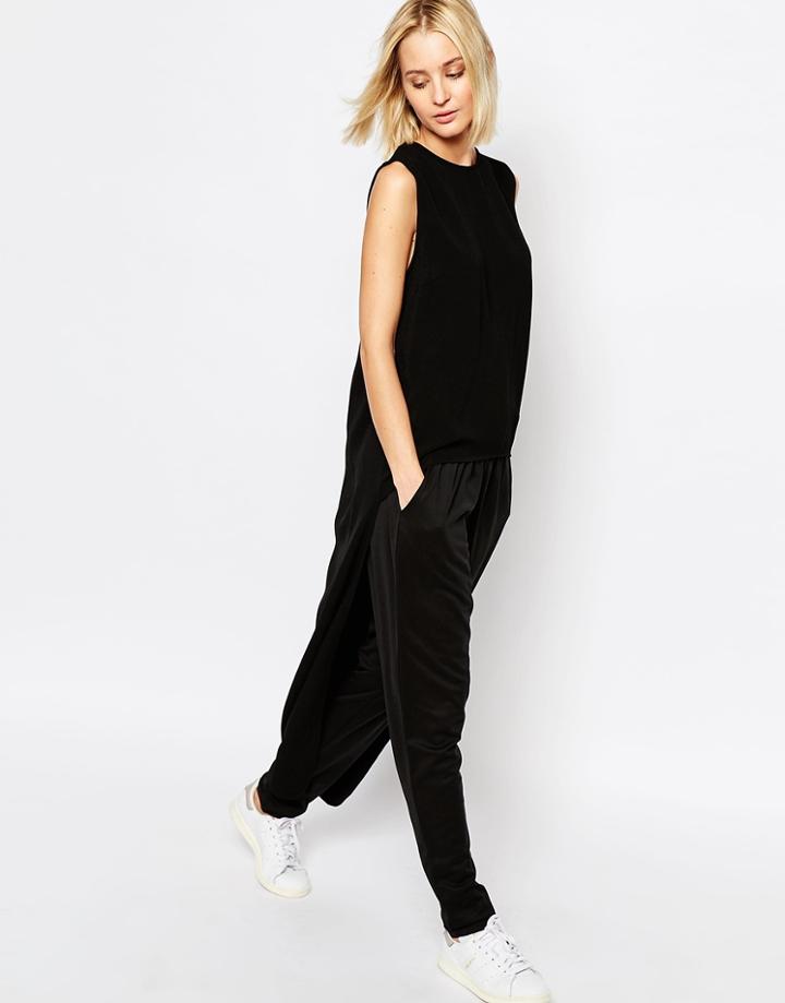 Adpt High Low Tunic Top - Black