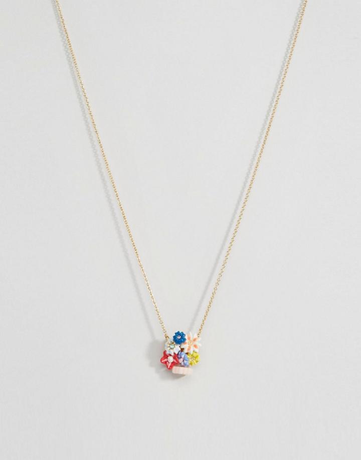 Les N R Ides Multi Floral Necklace - Multi Floral