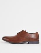 Schuh Remi Lace Up Derby Shoes In Brown Leather