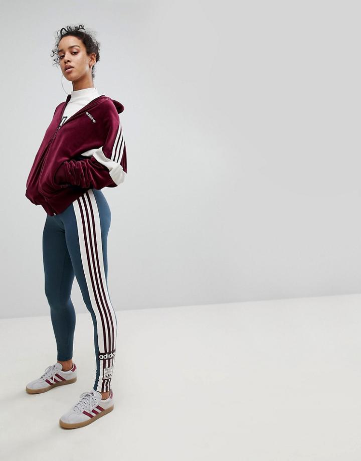 Adidas Originals Adibreak Leggings In Dark Gray - Gray