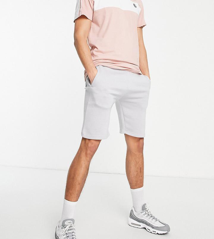 Soul Star Tall Jersey Shorts In Light Gray