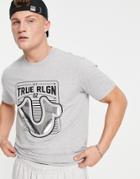 True Religion Fashion Crew Neck T-shirt-grey