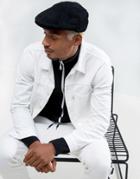Asos Flat Cap In Chunky Black Cord - Black